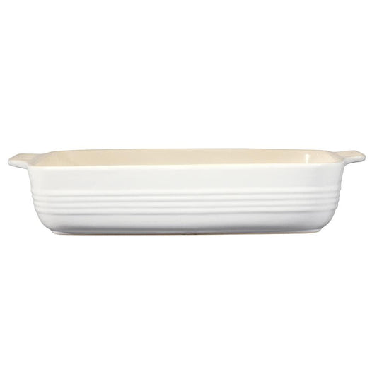 Baccarat Le Connoisseur stoneware baking dish 38cm made of white stoneware with white handles