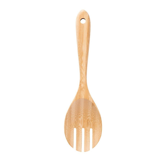 bamboo salad fork in natural tones designed for durability and style - Baccarat