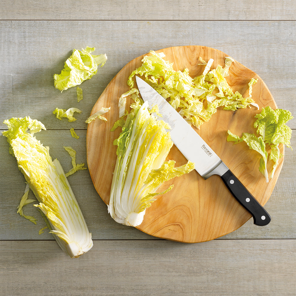 set of kitchen knives and scissors featuring sleek shiny blades and black handles - Baccarat Sabre